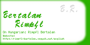 bertalan rimpfl business card